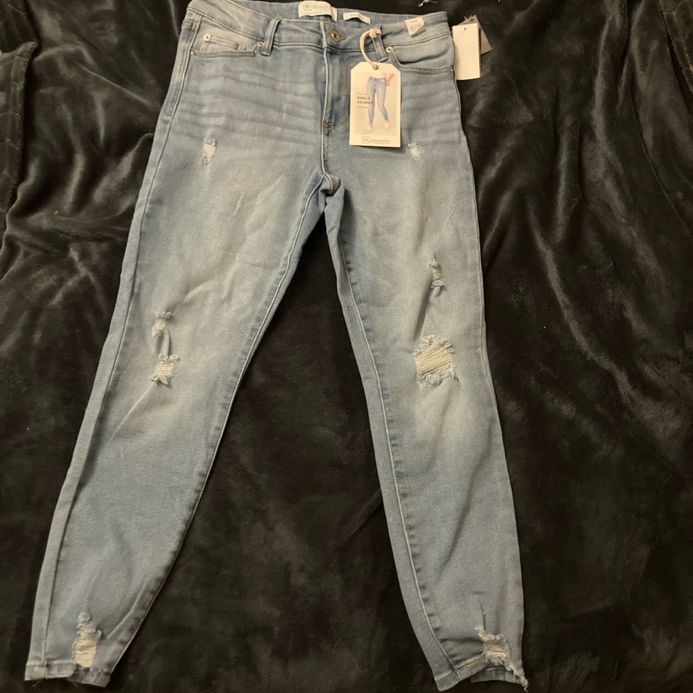 Women's Blue Distressed Jeans